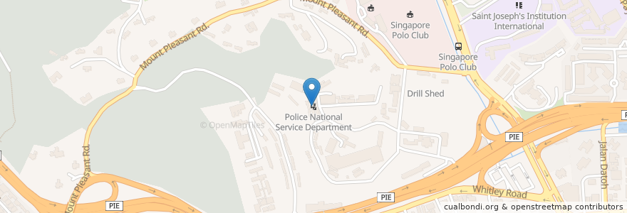 Mapa de ubicacion de Police National Service Department en シンガポール, Central.