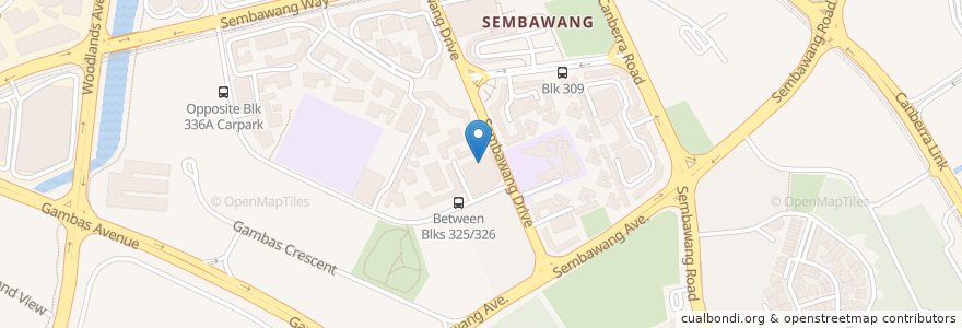 Mapa de ubicacion de Sembawang Neighbourhood Police Centre en 新加坡, 西北区.
