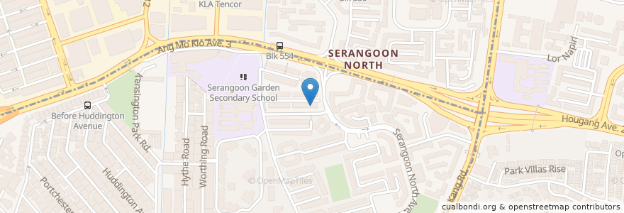 Mapa de ubicacion de Serangoon North Neighbourhood Police Post en Singapour, Central.