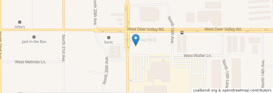 Mapa de ubicacion de Dunkin' Donuts en United States, Arizona, Maricopa County, Phoenix.