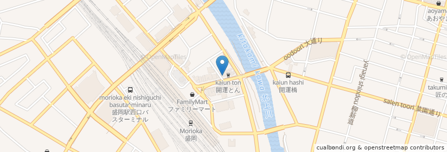 Mapa de ubicacion de カプチーノ詩季 en 日本, 岩手県, 盛岡市.