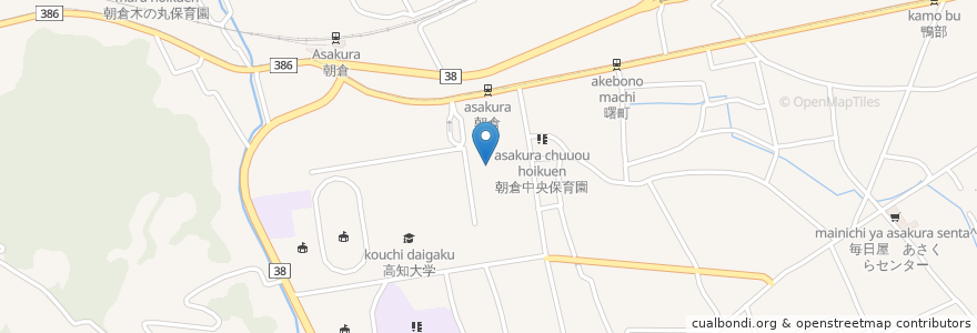 Mapa de ubicacion de メディアの森（総合情報センター（図書館）） en Япония, Коти, Коти.