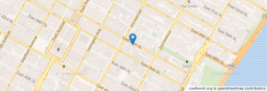 Mapa de ubicacion de Sparks Steak House en Stati Uniti D'America, New York, New York, New York County, Manhattan, Manhattan Community Board 6.