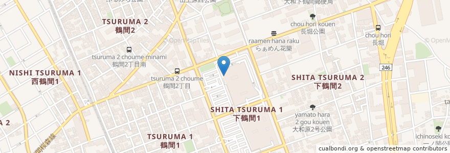 Mapa de ubicacion de 横浜銀行 en Japão, 神奈川県, 大和市.