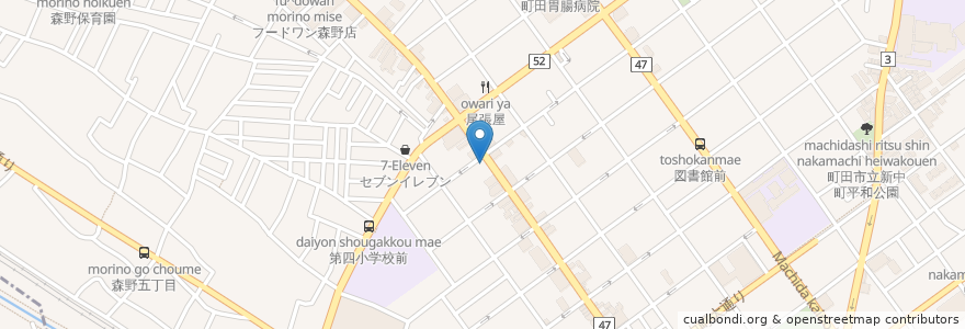 Mapa de ubicacion de タイムズ en 일본, 도쿄도, 町田市.