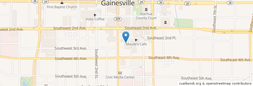 Mapa de ubicacion de Boca Fiesta en 美利坚合众国/美利堅合眾國, 佛罗里达州/佛羅里達州, Alachua County, City Of Gainesville Municipal Boundaries, Gainesville.