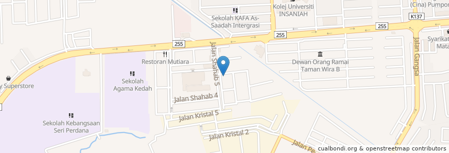 Mapa de ubicacion de Restoran Impian Indah en مالزی, کداح, کوتا ستار.