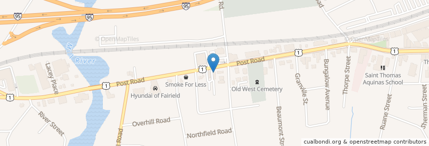 Mapa de ubicacion de Peter A. Small M.D. Eye Physician & Surgeon en 미국, 코네티컷, Fairfield County, Fairfield.