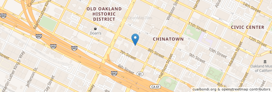 Mapa de ubicacion de China Star Express en États-Unis D'Amérique, Californie, Comté D'Alameda, Oakland.