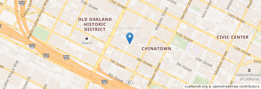 Mapa de ubicacion de BC Deli Sandwiches en Amerika Syarikat, California, Alameda County, Oakland.