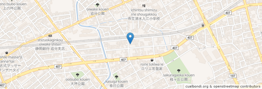 Mapa de ubicacion de 秋山眼科クリニック en ژاپن, 静岡県, 静岡市, 清水区.