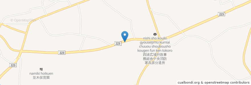 Mapa de ubicacion de 高原町 en ژاپن, 宮崎県, 西諸県郡, 高原町.