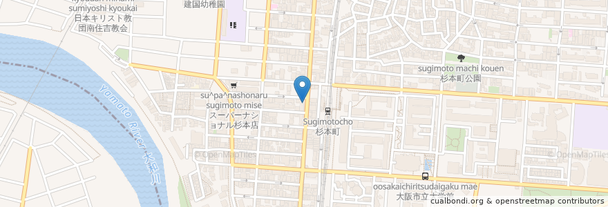 Mapa de ubicacion de 珈琲屋Roy en Japon, Préfecture D'Osaka, 住吉区.