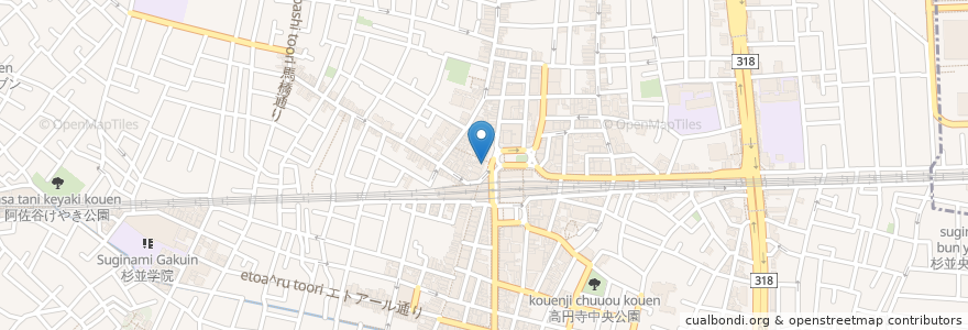 Mapa de ubicacion de てんや en 日本, 东京都/東京都, 杉並区.