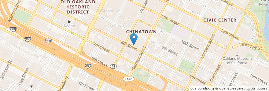 Mapa de ubicacion de Saint Anna Coffee Shop en United States, California, Alameda County, Oakland.