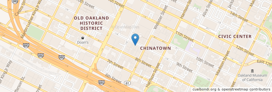 Mapa de ubicacion de New Dic's Supermarket en Verenigde Staten, Californië, Alameda County, Oakland.