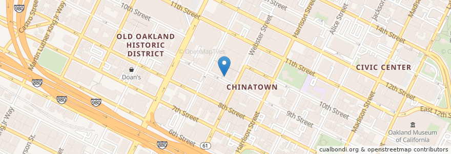 Mapa de ubicacion de New Oakland Pharmacy en United States, California, Alameda County, Oakland.