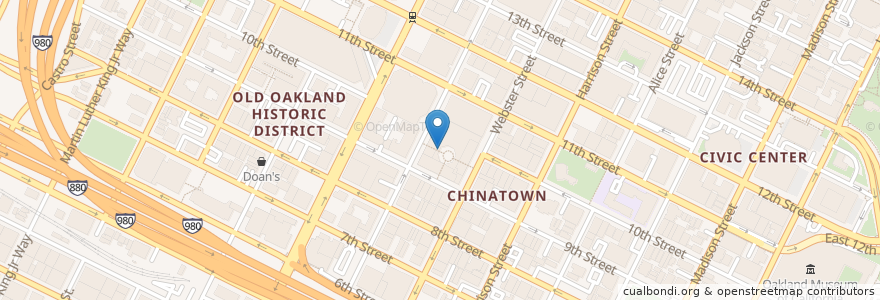 Mapa de ubicacion de Cafe 88 en Estados Unidos Da América, Califórnia, Condado De Alameda, Oakland.