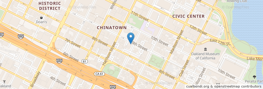 Mapa de ubicacion de Chatime en Amerika Birleşik Devletleri, Kaliforniya, Alameda İlçesi, Oakland.