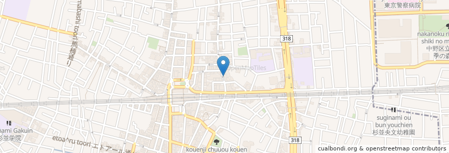 Mapa de ubicacion de 中村医院 en 日本, 东京都/東京都, 杉並区.