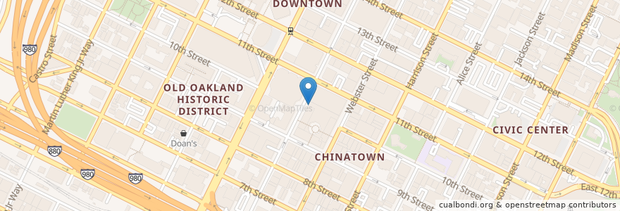 Mapa de ubicacion de Pacific Renaissance Plaza en Estados Unidos Da América, Califórnia, Condado De Alameda, Oakland.