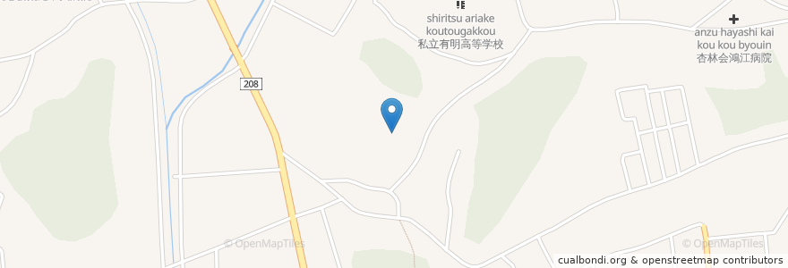 Mapa de ubicacion de 荒尾市 en Japão, 熊本県, 荒尾市.