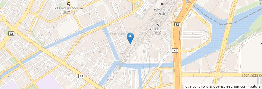 Mapa de ubicacion de キャンプエクスプレス 相鉄ジョイナス店 en 일본, 가나가와현, 요코하마시, 西区.