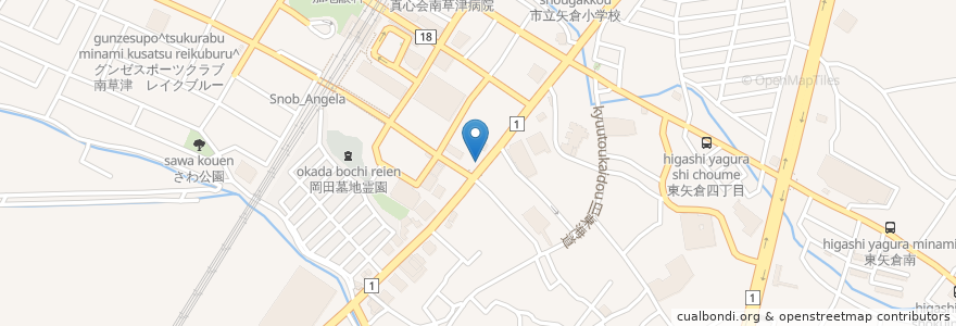 Mapa de ubicacion de 幻の中華そば加藤屋 にぼ次朗 en Japan, 滋賀県, 草津市.