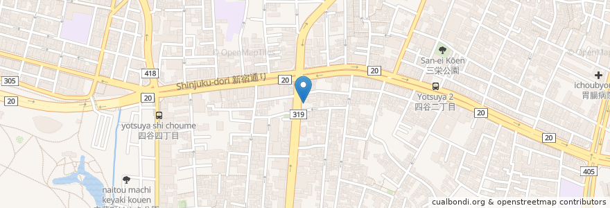 Mapa de ubicacion de ガスト en Jepun, 東京都, 新宿区.