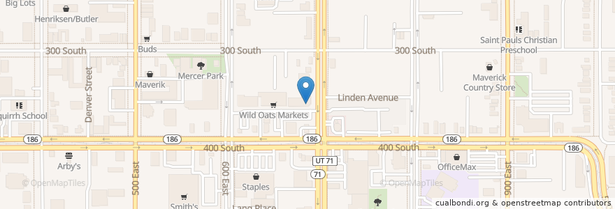 Mapa de ubicacion de Cyprus Credit Union en Stati Uniti D'America, Utah, Salt Lake County, Salt Lake City.