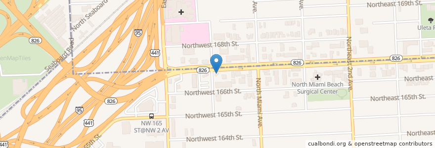 Mapa de ubicacion de 7-Eleven en ایالات متحده آمریکا, فلوریدا, شهرستان میامی-دید، فلوریدا.