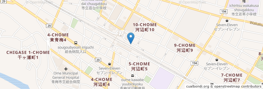 Mapa de ubicacion de やきとり福徳 en 일본, 도쿄도, 青梅市.