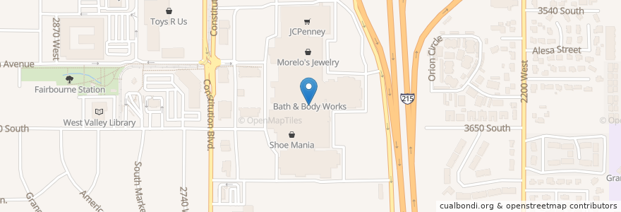 Mapa de ubicacion de Churro's Ole & Pizzeria en Stati Uniti D'America, Utah, Salt Lake County, West Valley City.