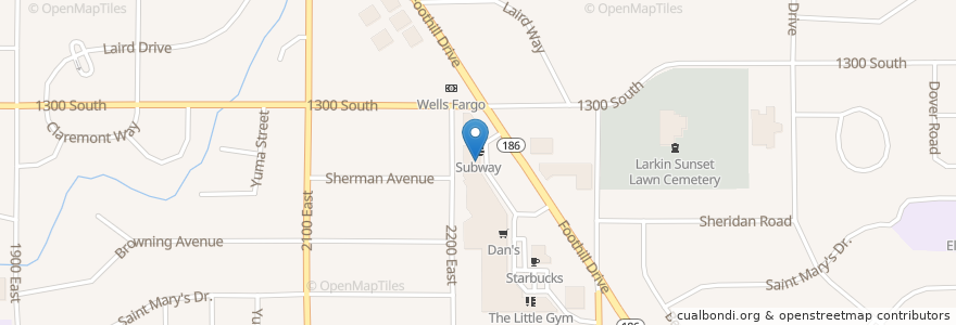 Mapa de ubicacion de Pizza Studio en Vereinigte Staaten Von Amerika, Utah, Salt Lake County, Salt Lake City.