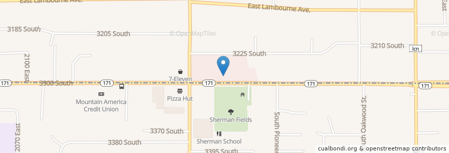 Mapa de ubicacion de Milcreek Veterinary Clinic en アメリカ合衆国, ユタ州, Salt Lake County, Millcreek.