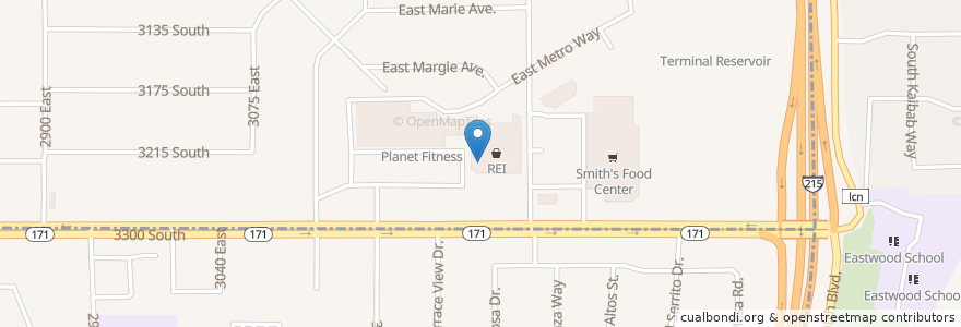 Mapa de ubicacion de The UPS Store en Соединённые Штаты Америки, Юта, Salt Lake County, Millcreek.