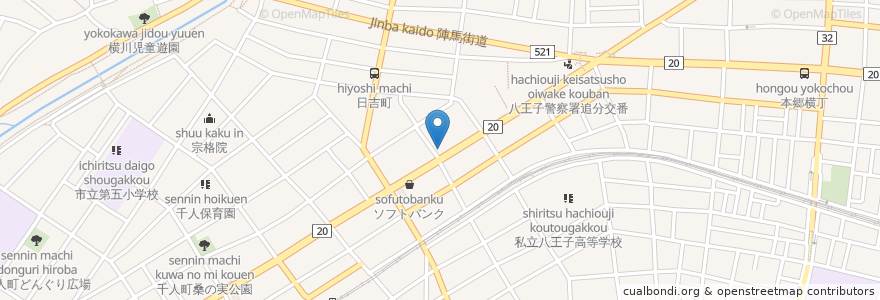 Mapa de ubicacion de タイムズ en Jepun, 東京都, 八王子市.