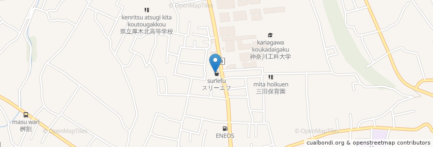 Mapa de ubicacion de 興福順 en 日本, 神奈川県, 厚木市.