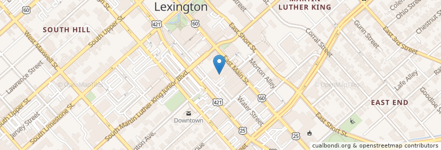 Mapa de ubicacion de State Theatre en Amerika Syarikat, Kentucky, Fayette County, Lexington.