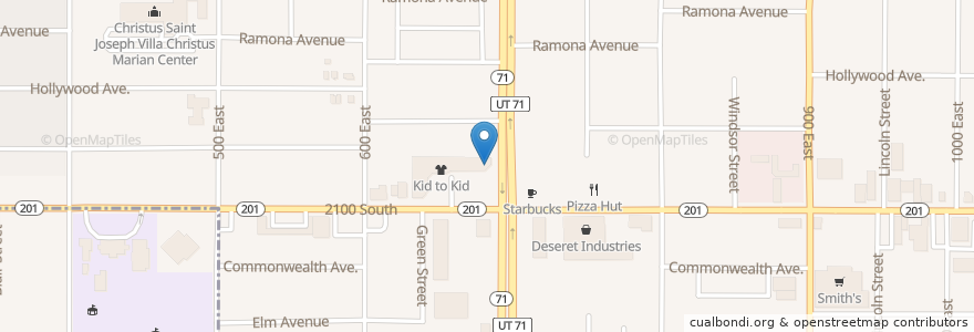 Mapa de ubicacion de Jimmy John's en United States, Utah, Salt Lake County, Salt Lake City.