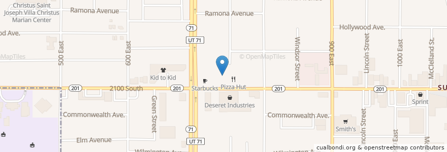 Mapa de ubicacion de Domino's en ایالات متحده آمریکا, یوتا, Salt Lake County, Salt Lake City.