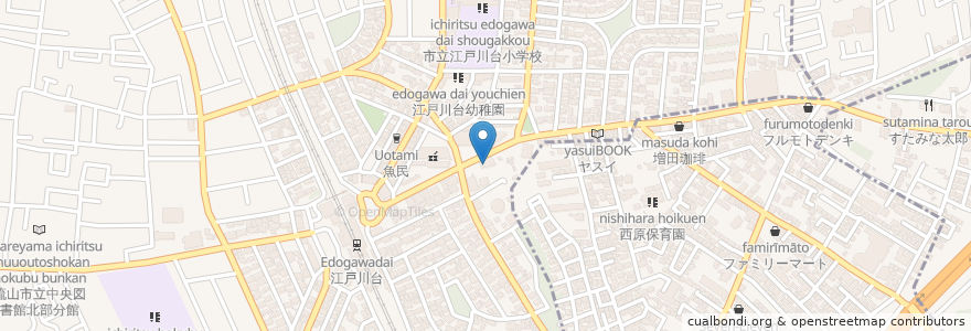 Mapa de ubicacion de 江戸川台東自治会館 en 日本, 千葉県, 流山市.