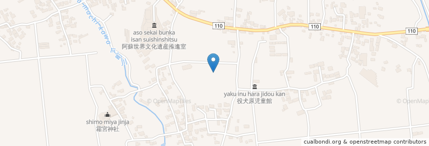 Mapa de ubicacion de 阿苏郡 en 日本, 熊本县, 阿苏市.