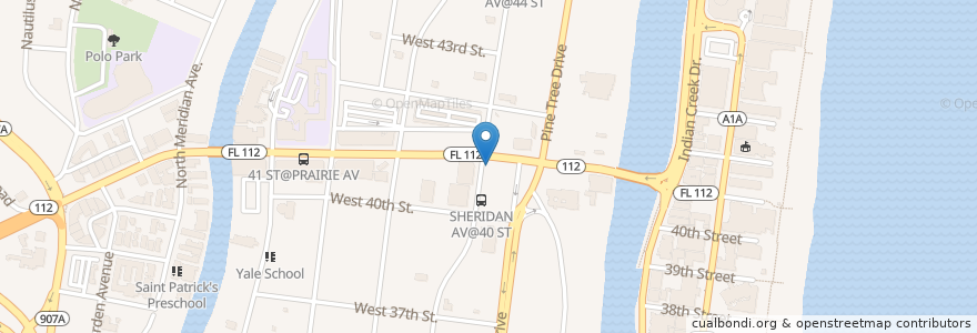 Mapa de ubicacion de Bank of America en Amerika Syarikat, Florida, Miami-Dade County, Miami Beach.