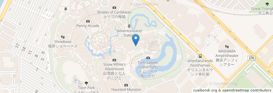 Mapa de ubicacion de ハングリー ベア レストラン en Giappone, Prefettura Di Chiba, 浦安市.