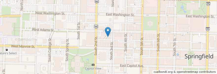 Mapa de ubicacion de Arlington's en United States, Illinois, Sangamon County, Springfield.