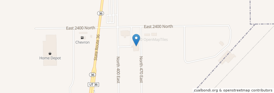 Mapa de ubicacion de North Pointe Medical Center en Stati Uniti D'America, Utah, Tooele County.