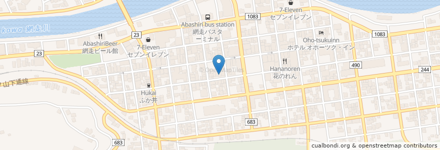 Mapa de ubicacion de 居酒屋和助 en Japonya, 北海道, オホーツク総合振興局, 網走市.