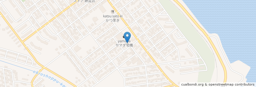 Mapa de ubicacion de しば乃家 en Japan, 北海道, オホーツク総合振興局, 網走市.
