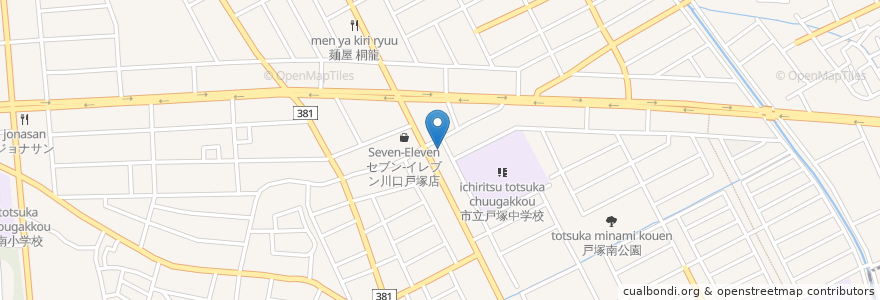 Mapa de ubicacion de ばんぶる東川口店 en Japão, 埼玉県, 川口市.